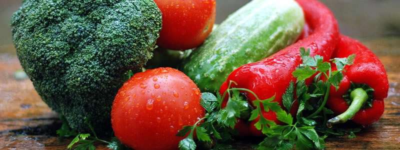 Vegetables - tomatoes, peppers, broccoli, cucumbers